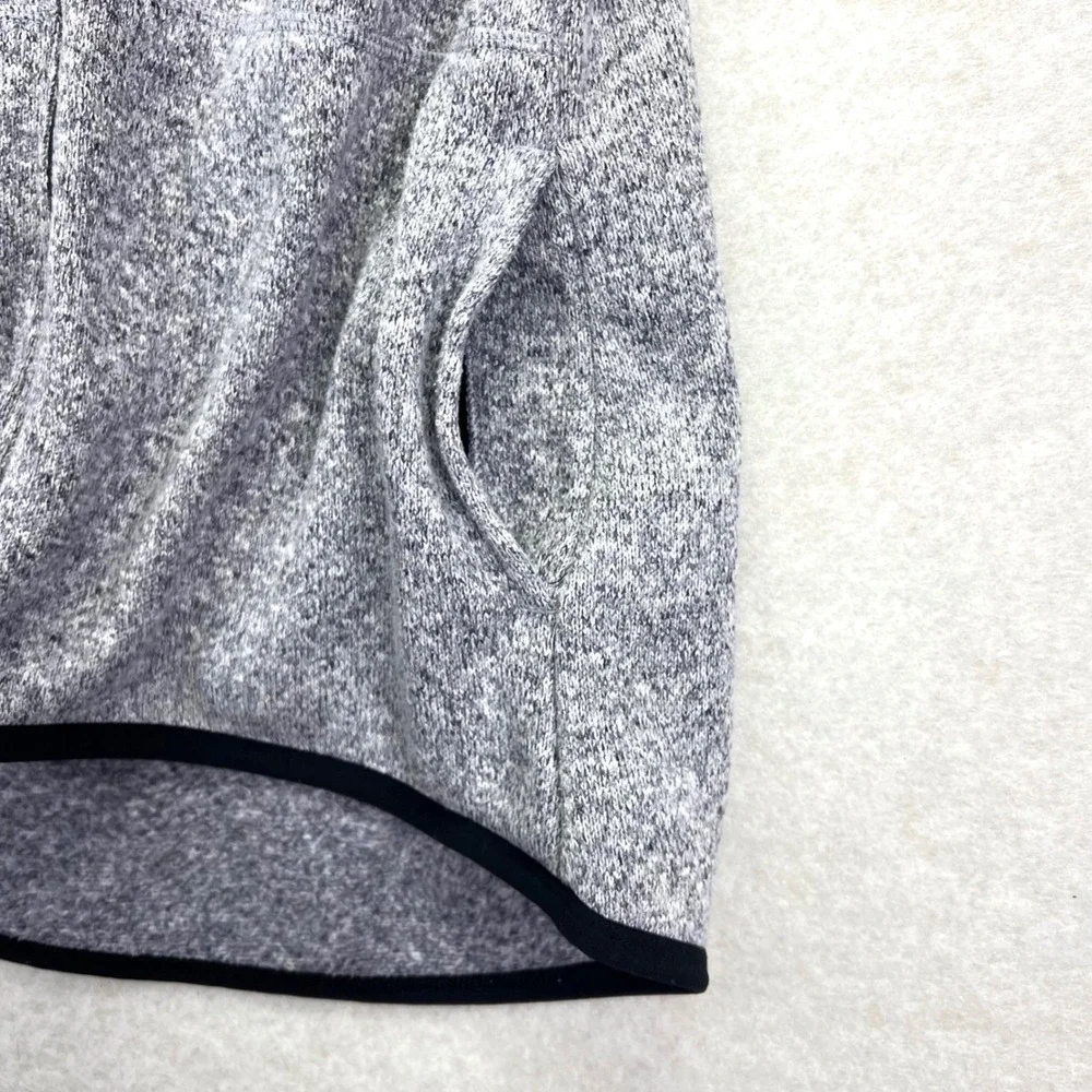 Nike Full Zip Sweater Fleece Jacket Womens Size L Grey Polyester Warm Athleisure